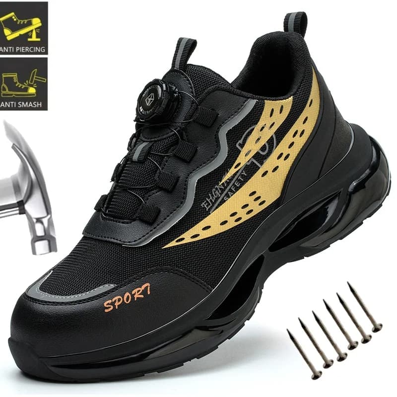 Stivali antinfortunistici da uomo con puntale in acciaio Scarpe da ginnastica da lavoro anti-sfondamento Scarpe antinfortunistiche da uomo Indistruttibili da lavoro Escursionismo Magazzino Mining Sneake
