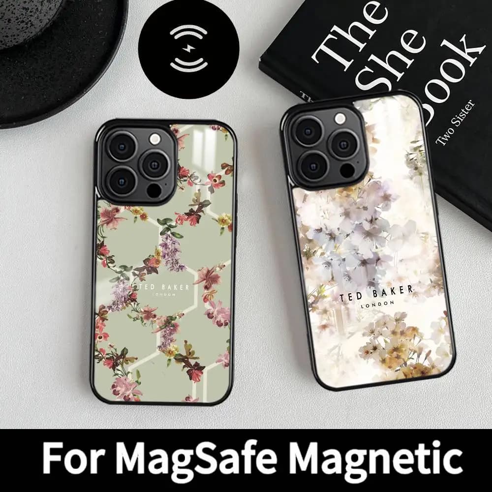 Moda T-TED B-BAKERs Custodia per telefono MagSafe magnetica per iPhone 16 15 14 13 12 11 Pro Plus Max Mini caricabatterie wireless Funda