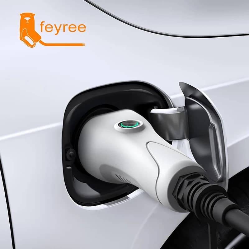 feyree V2L Side Exhaust Plug Cable for Electric Car Charger EV Type2 16A with EU socket External power station (updated version)