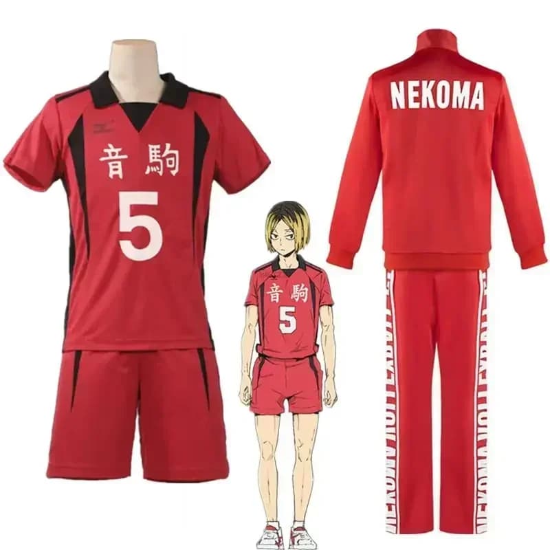 Haikyuu Nekoma Middle School Kenma Kozume Anime Cosplay Jersey Short Sleeve Sportswear Halloween Costume New Version 5