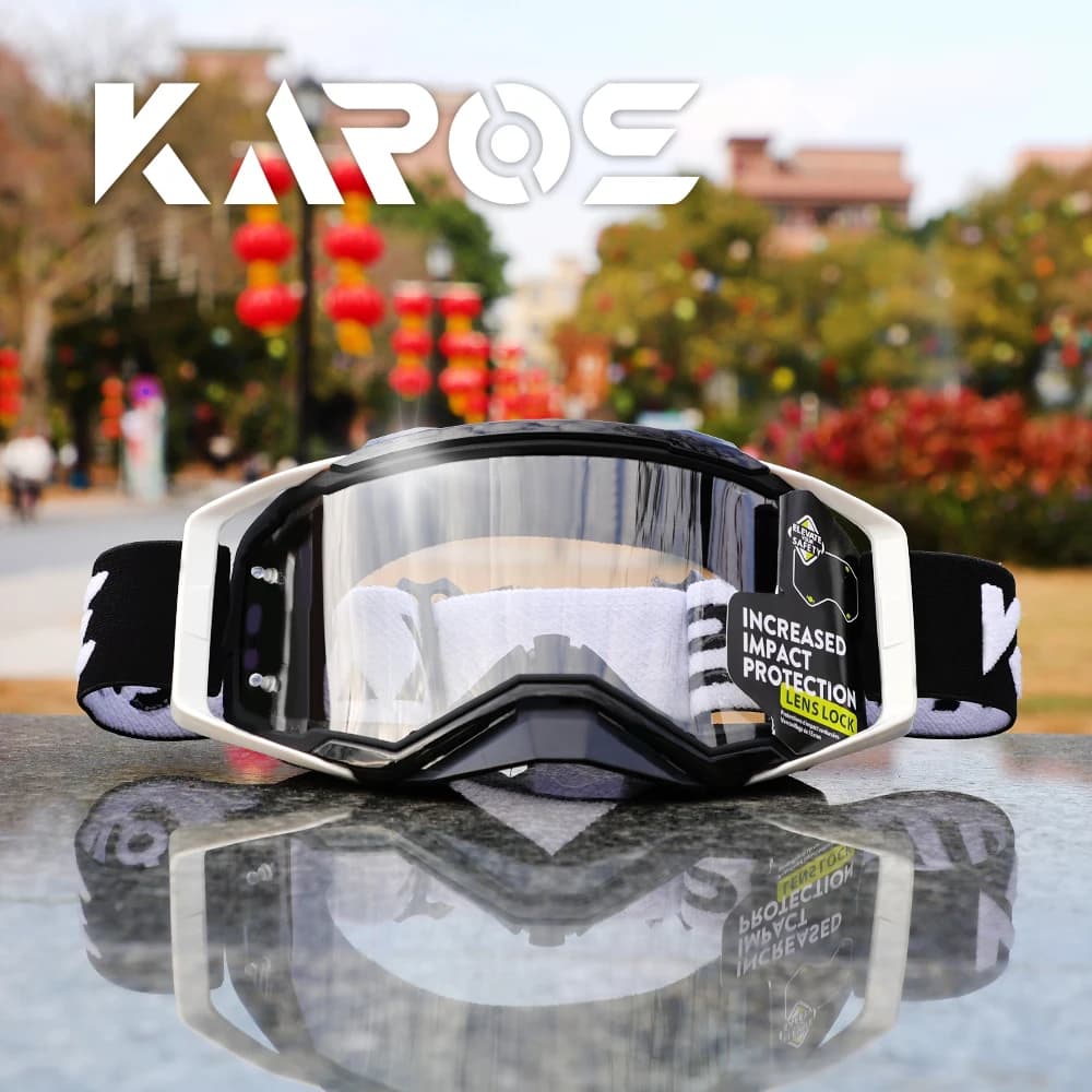 Moto Karos Hot Eyewear for Men, UV400 Mask for Motocross, MX Helmet, Moto, Dirt Bike, ATV, Ski, Open Sports, Cycling