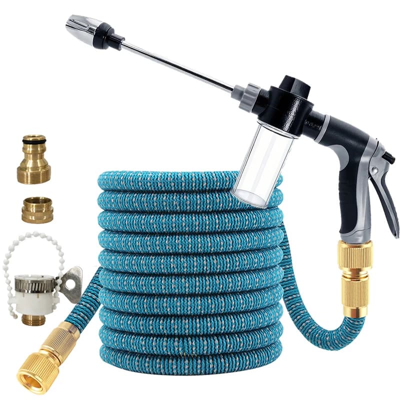 Expandable Magic Garden Hose, High-Pressure Foam Car Washing Spray Gun, Adjustable Nozzle, Car Washing And Irrigation Supplies