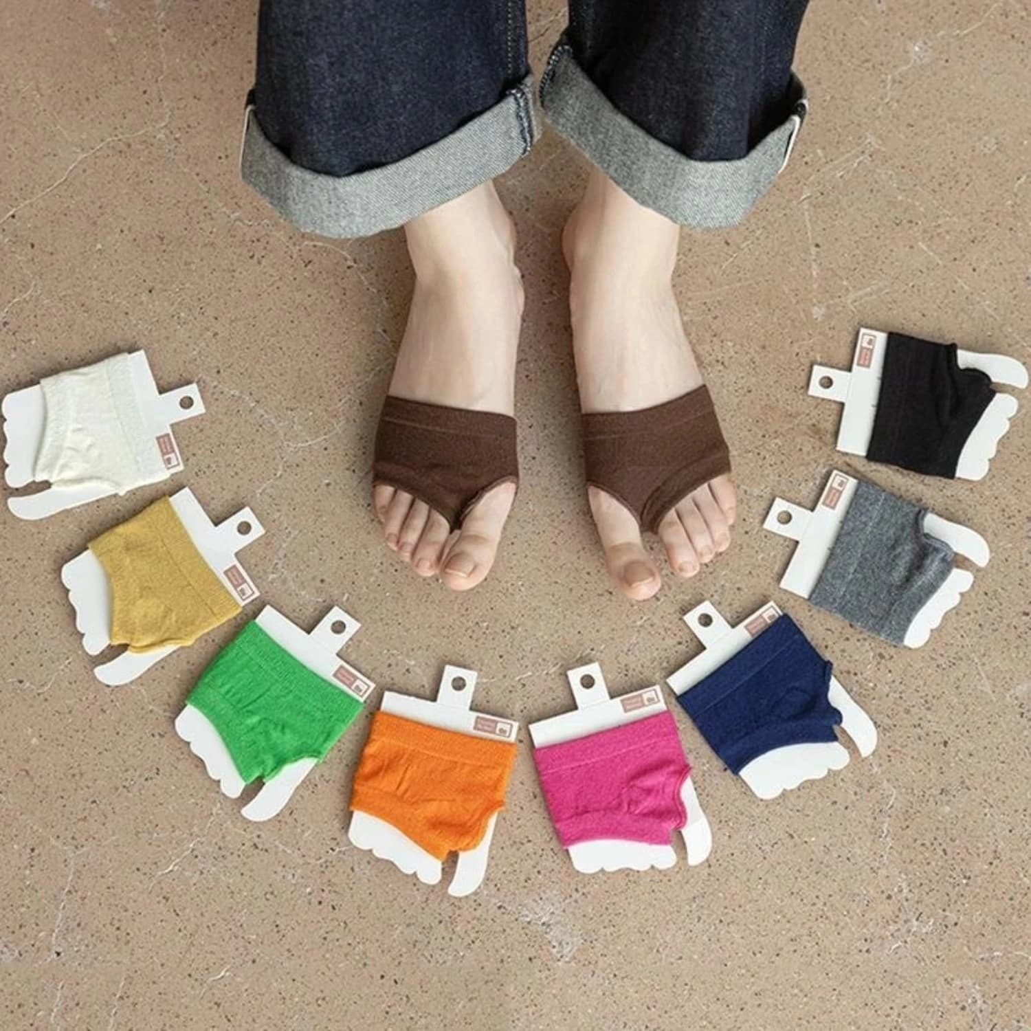 1Pair Women Japanese Style Tabi Socks Flip Flop Socks Summer Non-slip Two Toed Sock Breathable Pure Cotton Bikini Forefoot Socks