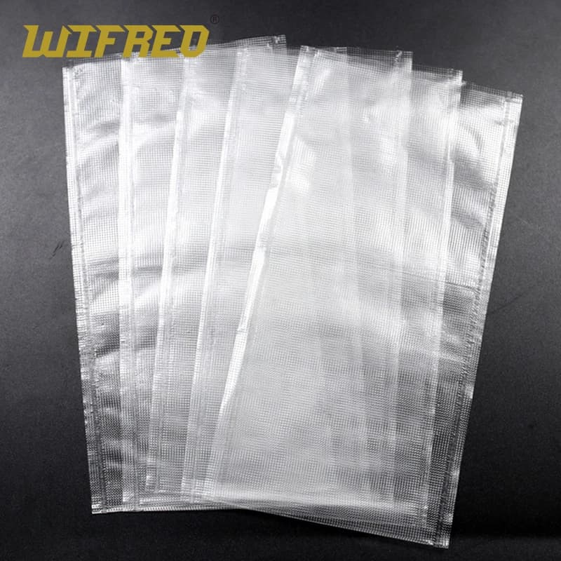 Wifreo 500PCS 7X10cm 7x15cm 8x12cm 12x16cm 5x10cm PVA Borse per attrezzatura da pesca alla carpa PVA Mesh per carpa Caldaia grossolana Granuli Esche