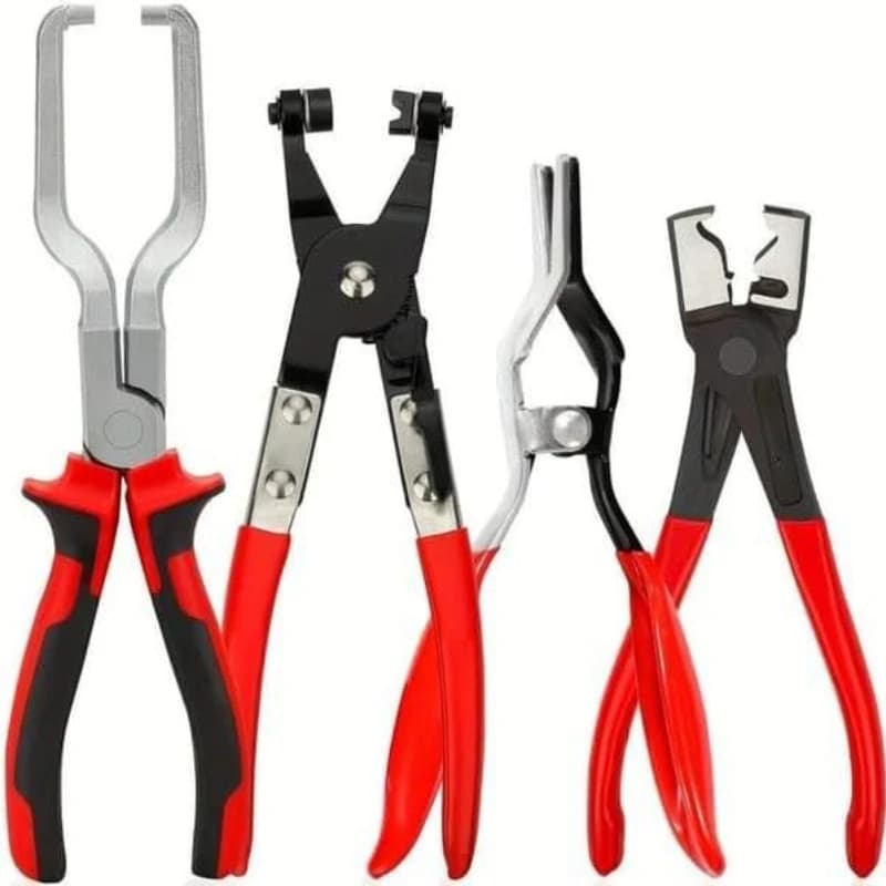 Set of 4 Professional Grips for Pipe Clamps - Toolkit for Deck and Remove Lines Carburet for Auto Repair