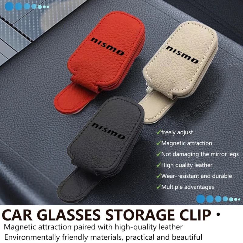 Car Sun Visor Glasses Box Sunglasses Clip Auto Accessories For Nissan Nismo Qashqai J11 Juke Tiida X-trail 350Z Rogue Murano