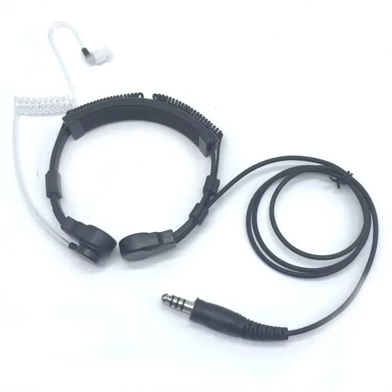 Tattico telescopico Gola Vibrazione Dito U94 PTT Microfono Cuffia Microfono Spina NATO per Radio bidirezionale Walkie Talkie