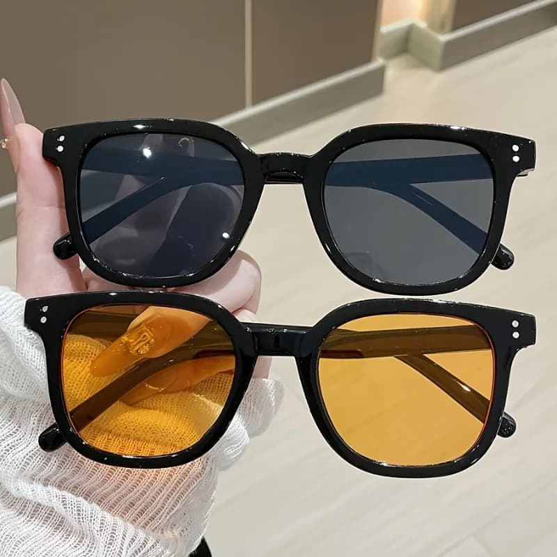 2pcs Fashion Square Women' Glasses Trendy Eyewear for Party Attire Outfit