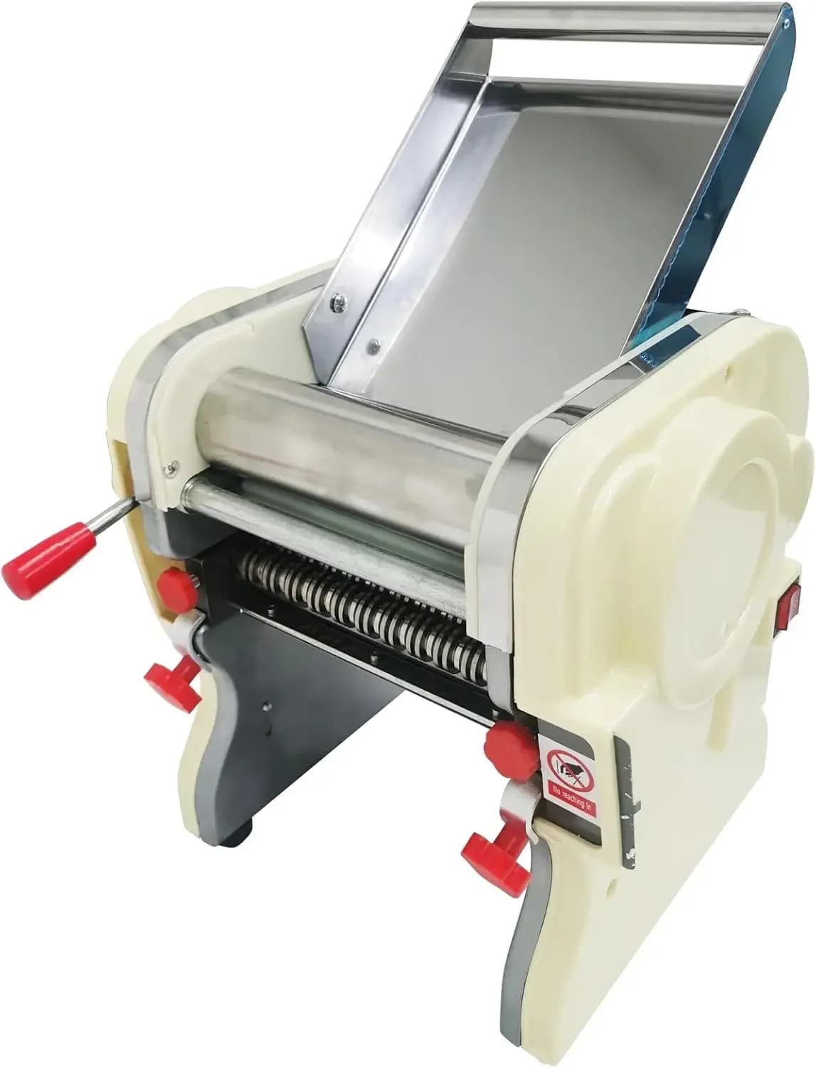 Macchina per pasta elettrica 110V con spessore regolabile, 550W, in acciaio inossidabile, con coltello a doppio uso per