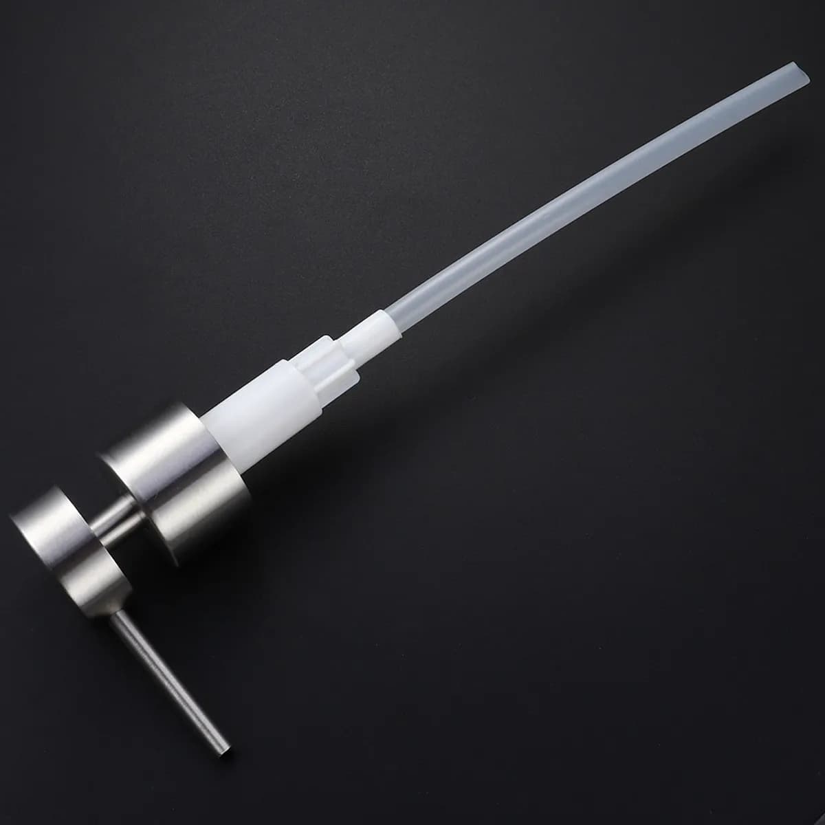 Dispenser per Lozioni in Acciaio Inox Premium, 1 Pezzo, Pompa di Ricambio per Bottiglie in Vetro, Plastica e Porcellana, per Sapone Liquido e Shampoo