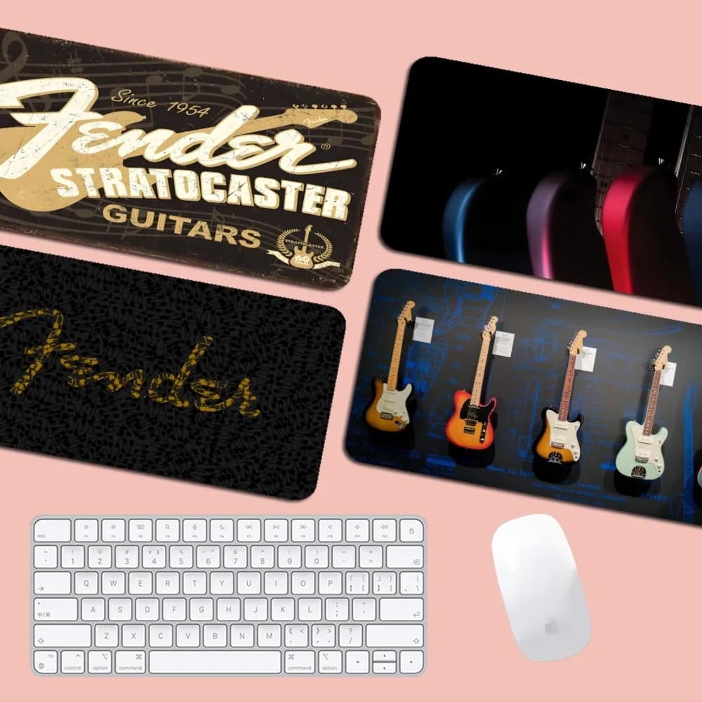 Tappetino per mouse per chitarra Fender Boy Pad Tappetino per mouse da gioco in gomma naturale Dimensioni tappetino da scrivania per giochi World Of Tanks CS GO Zelda