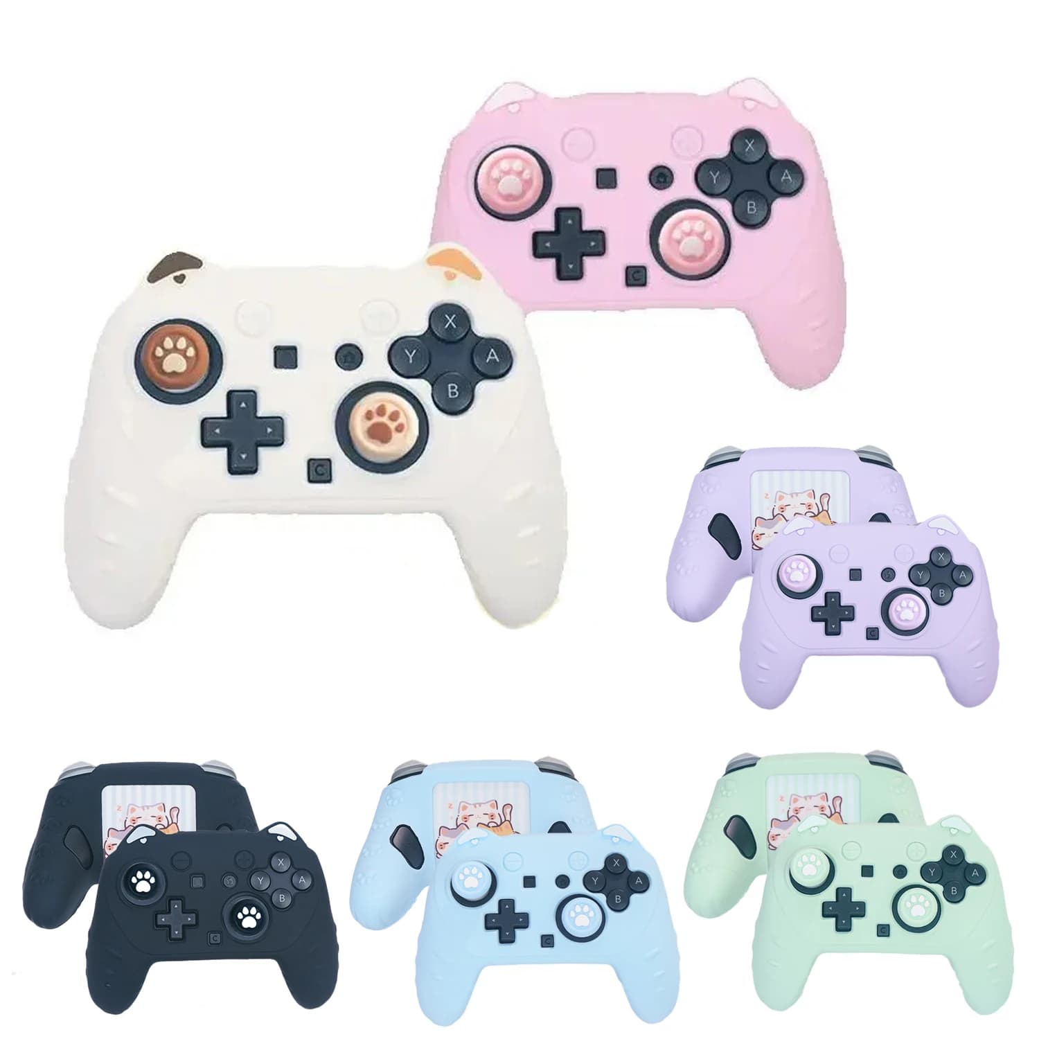 Nuova Zampa di Gatto Silicone Soft Shell Gamepad Adesivo Pelle Per Switch 2 Pro/NS2 Pro Controller di Gioco Custodia Thumb Stick Grip Cap Cover