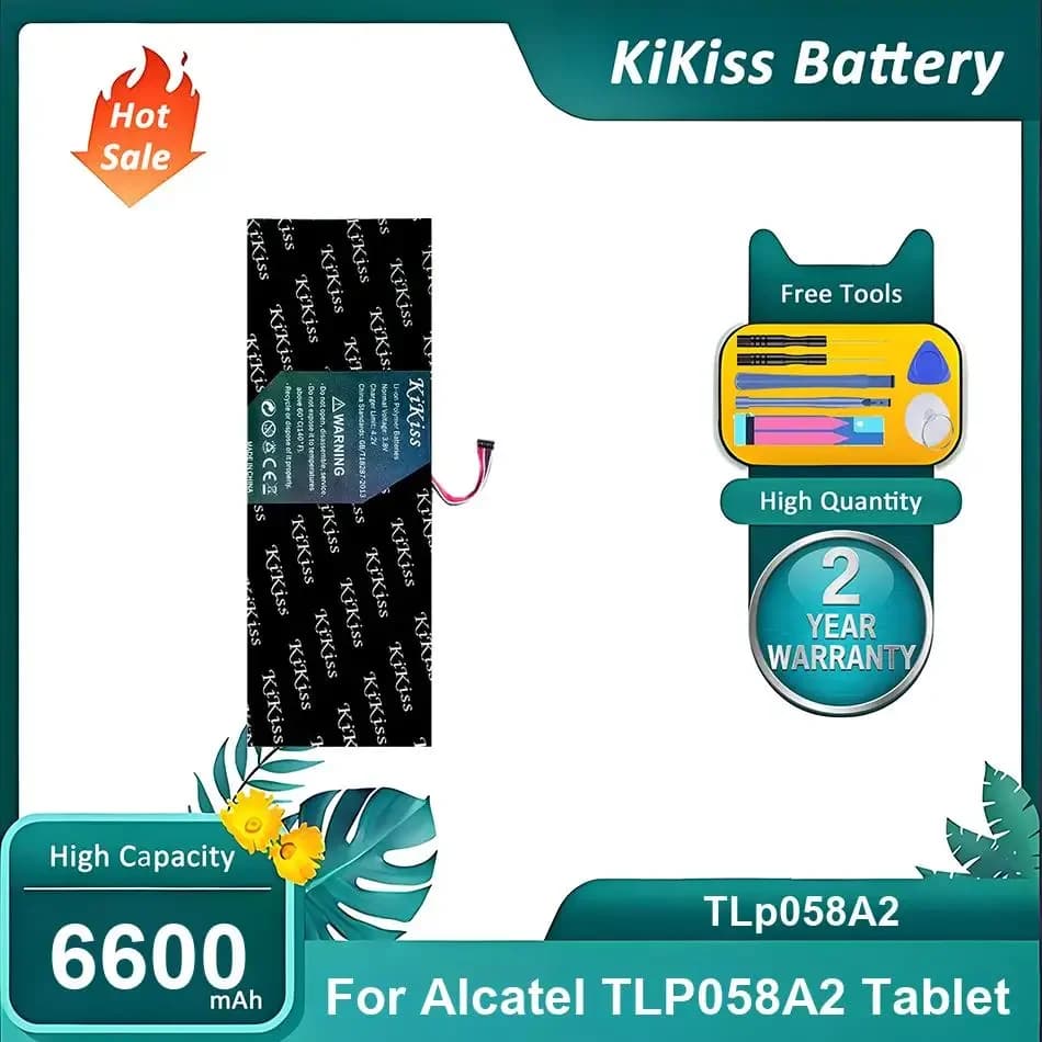 Batteria di ricambio per laptop per Alcatel TLP058A2,TLp058A2,6600mAh