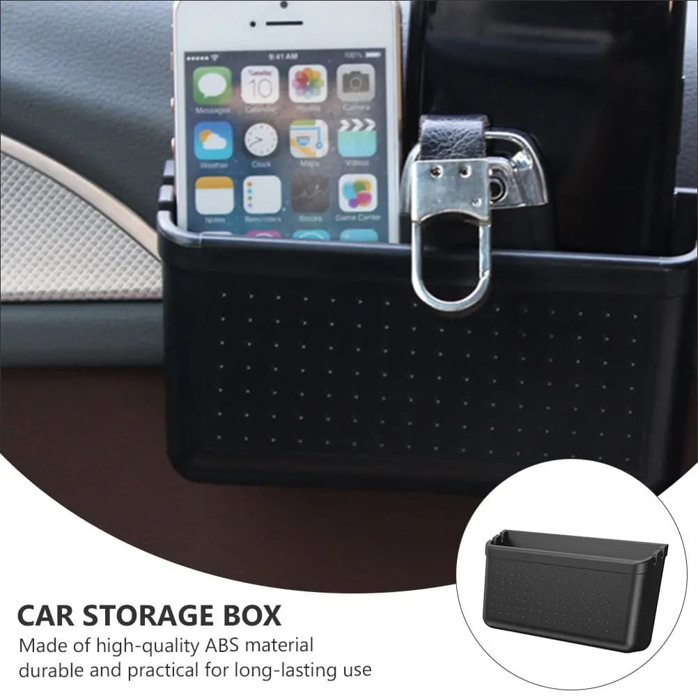 Organizer per Auto in Plastica ABS Resistente, Multifunzionale per Smartphone, Patente, Biglietti da Visita e Chiavi dell'Auto