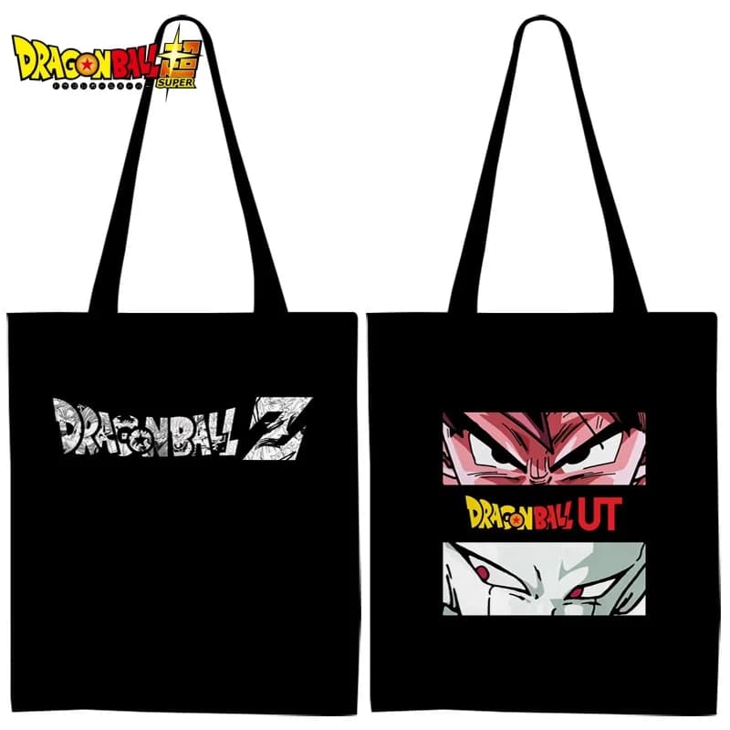 Dragon Ball Goku series canvas bag 3D double-sided printing bag Eco-friendly and reusable light shoulder bag