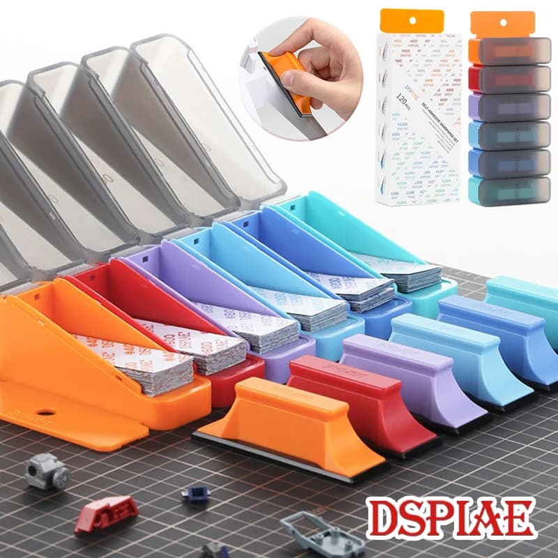 DSPIAE XSP-S01 Set di carta vetrata abrasiva Rettifica Lucidatura Modello Strumenti di levigatura per GK Strumenti di costruzione di modelli militari Creazione fai da te