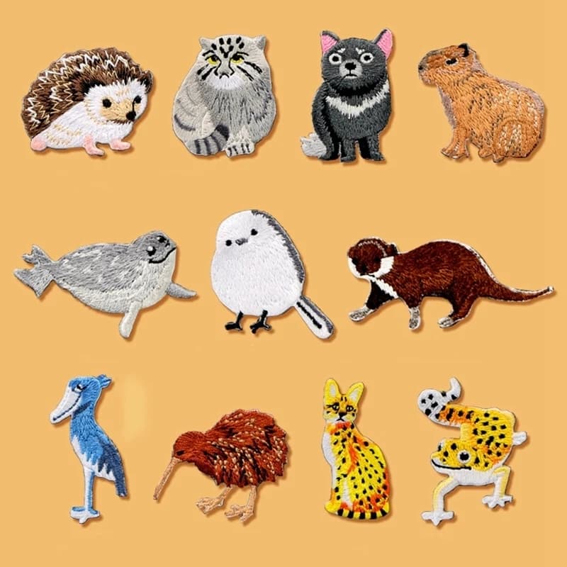 1 pz ricamato carino animale raro riccio sigillo adesivo ferro sul vestito giacca vestiti patch indumento appliques accessori fai da te