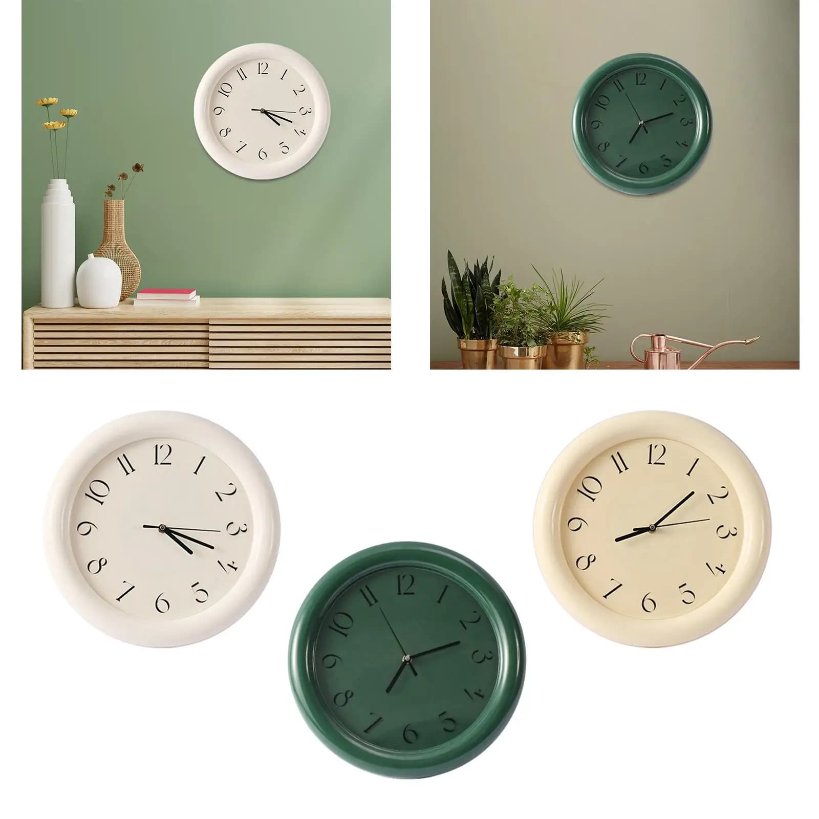 Orologio da Parete Creativo e Moderno, Silenzioso, Stile Rustico, Piccolo Orologio Decorativo per Soggiorno, Cucina, Studio, Ufficio