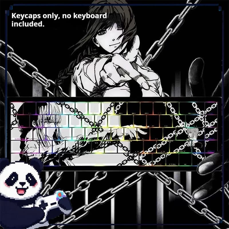 Copritasti Anime Girl Pbt Incisione laterale Oem Sublimazione ad alto calore Interruttore meccanico/magnetico Tastiera Accessori per tastiera da gioco
