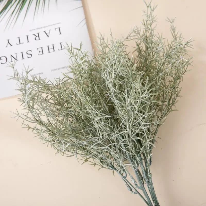 Steli di Rosmarino Artificiali Realistici, Fogliame Verde Finto, Pianta Finta Multiuso per Decorazioni Casa, Giardino, Matrimoni e Fai-da-Te