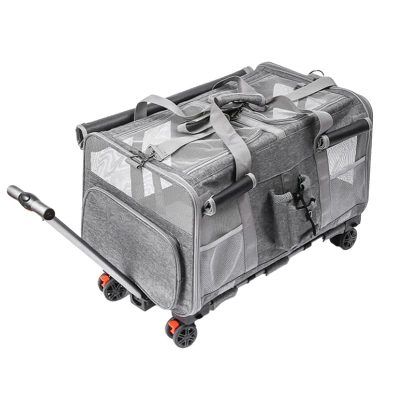 Wholesale Breathable Large Capacity Double-layered Space Rolling Portable Pet Carrier Bag Multi-Pet Travel Bag For Outings
