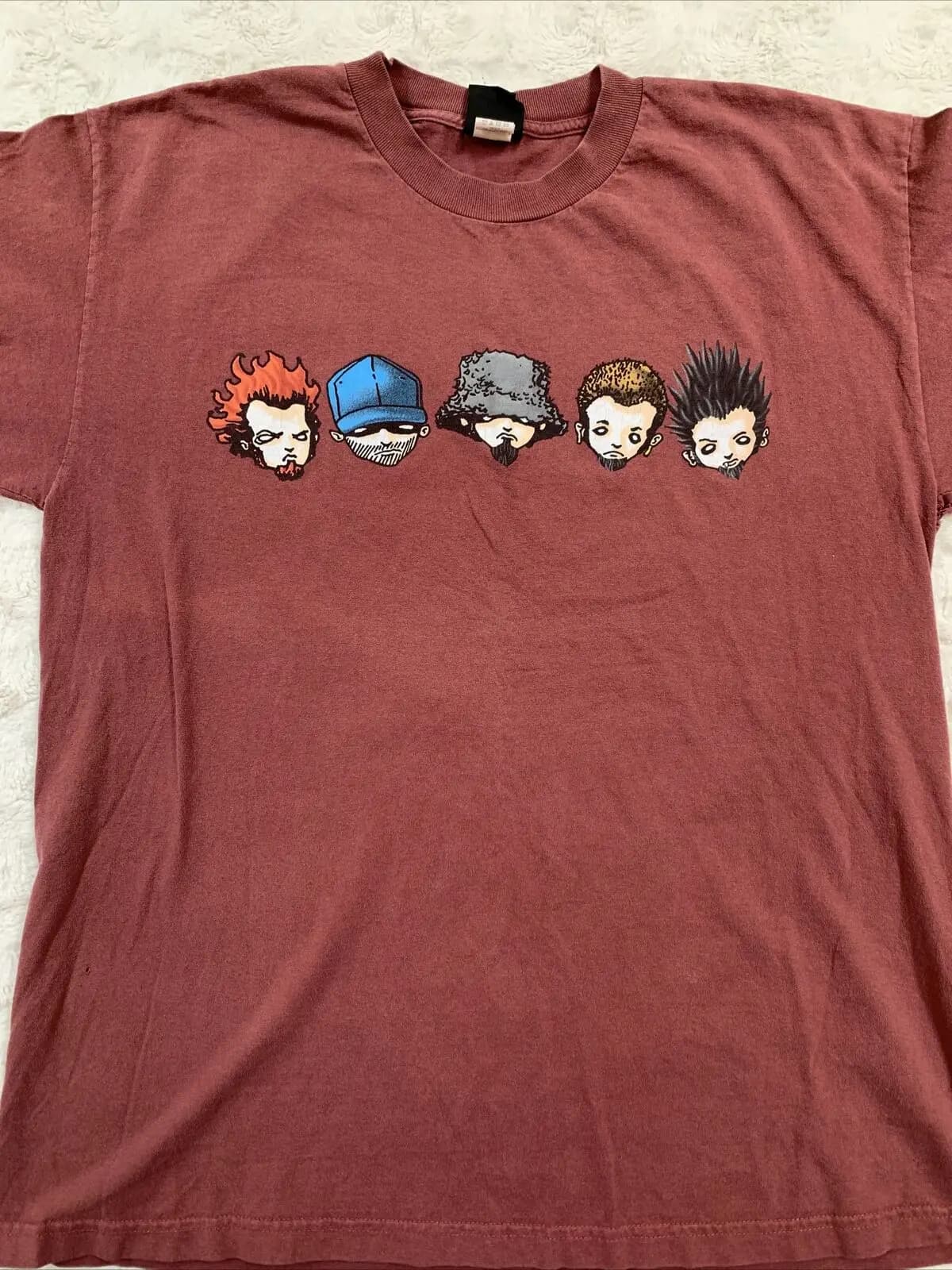 Vintage 90S Limp Bizkit School Bus #3 Duval County Band T Shirt Size Xl Red
