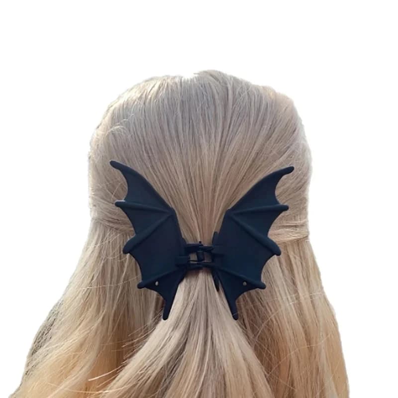 Clip per raccogli pipistrelli in metallo di Halloween, raccoglitore per capelli dal temperamento semplice, parte posteriore della testa da donna, disco per capelli, clip per squalo, fermaglio per capelli