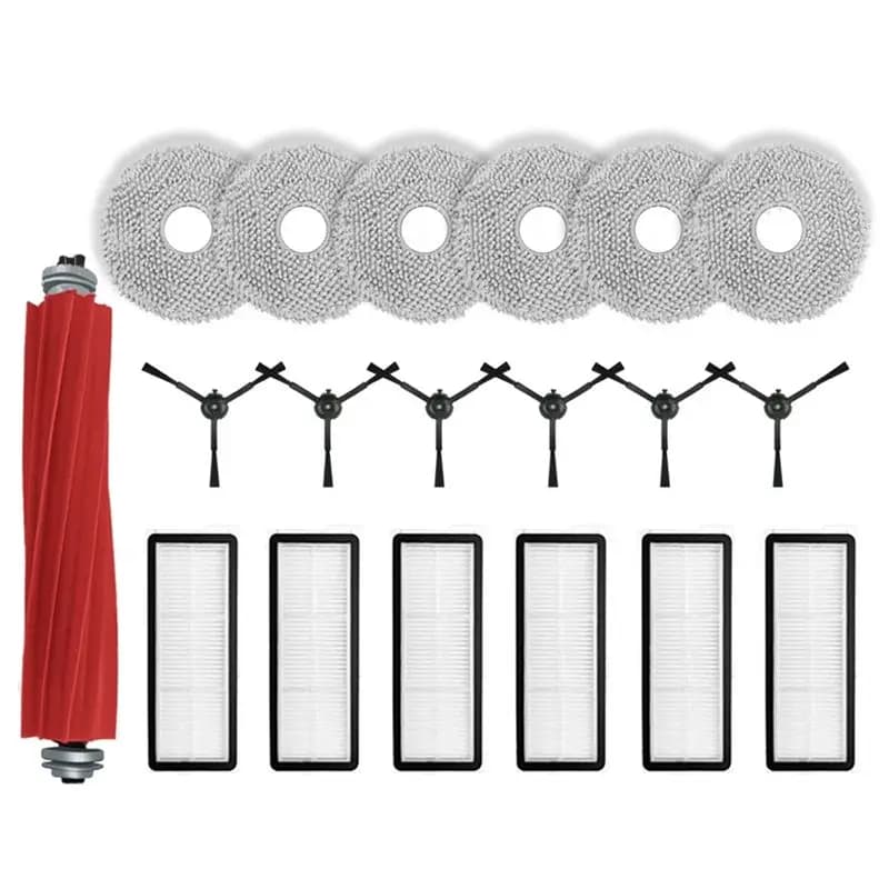 TFORU - Ricambi per aspirapolvere Roborock Qrevo S, Qrevo Pro, Qrevo Maxv, Qrevo Plus: Spazzola principale, spazzola laterale, filtro, panno lavapavimenti