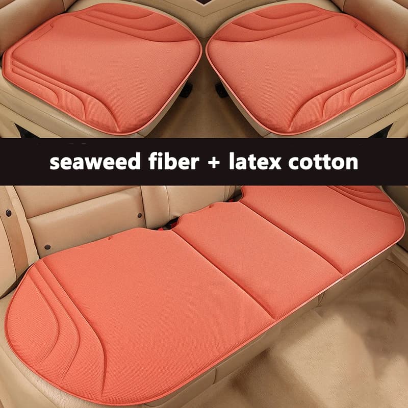 Seaweed Fiber Latex Car Seat Cushion Universal Molding Breathable Anti-Slip Comfort for Vehicle Seats Auto Seat Accessories