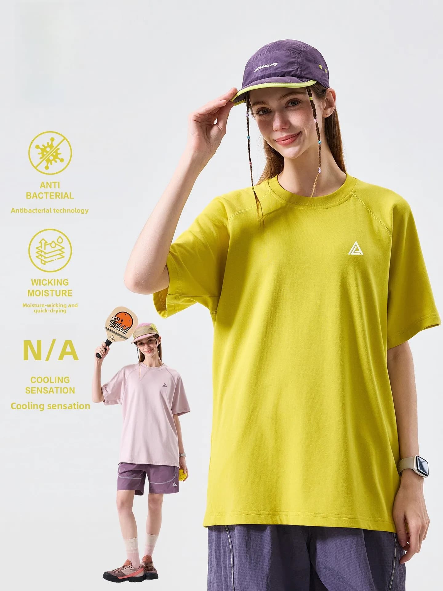 LAZY DAY Outdoor Lightweight Quick Dry Sport Short Sleeve T-Shirt Women Summer Breathable Cool Feeling Casual Top