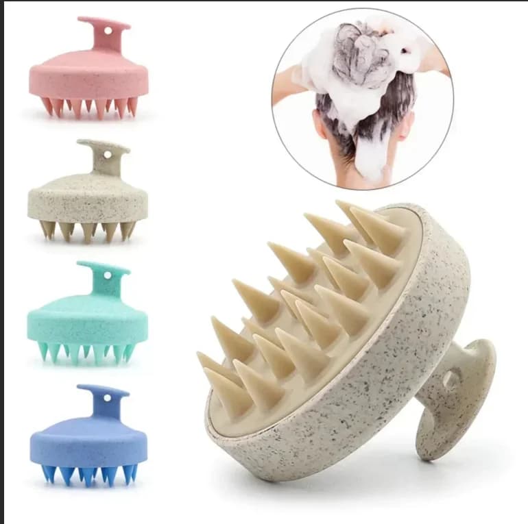 Silicone Massage Shampoo Brush, Scalp Cleaning and Massage Brush, Wet and Dry Shampoo Brush, Unisex Shampooing Tool