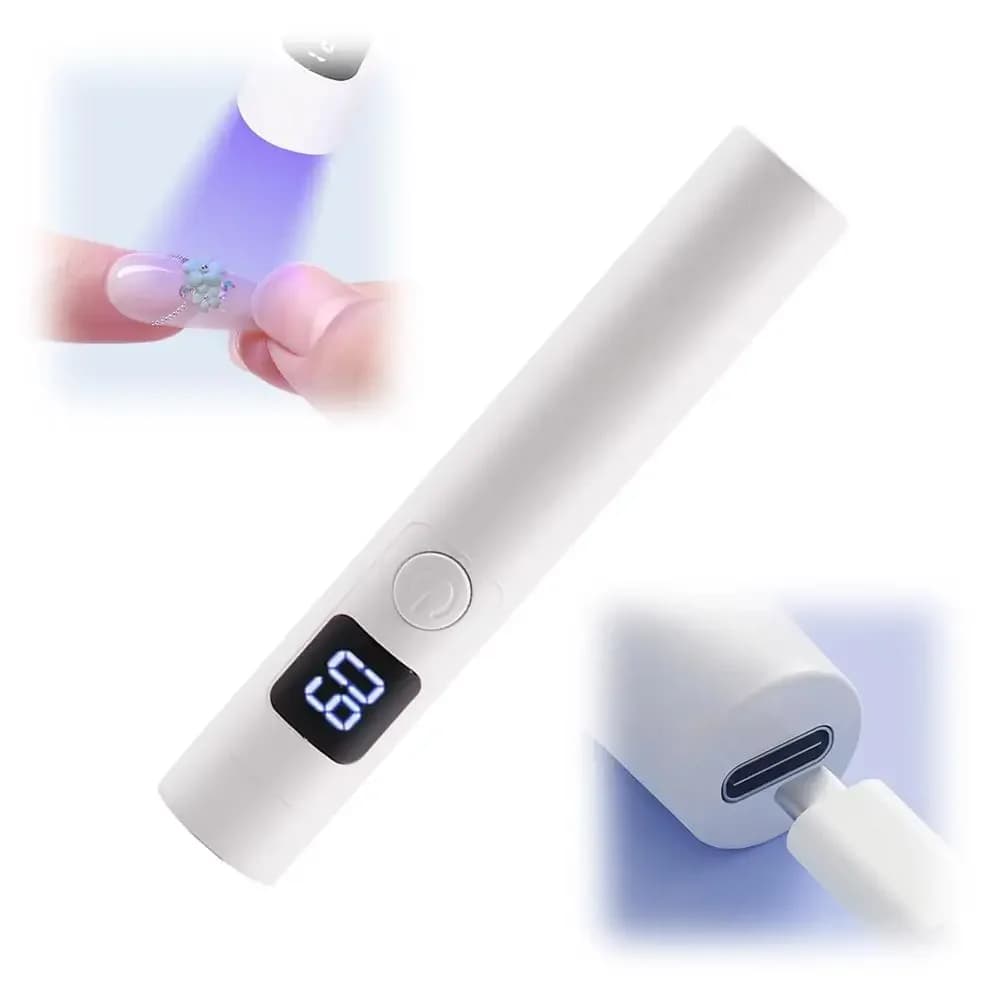 Asciugatrice per unghie portatile a rapida asciugatura, mini lampada UV LED per unghie, per uso domestico e professionale, penna a luce flash per fototerapia delle unghie