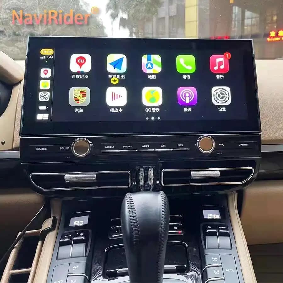 12.3 Schermo Auto Lettore Video Multimediale Per Porsche Cayenne 2011-2017 GPS Radio Stereo CARPLAY 1920*720 Android 14 Autoradio