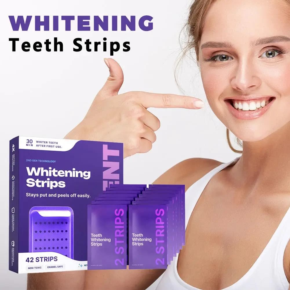 1-5 Coloring Strips Boxes for Purple Tooths, Improve Yellow Tooth Whitening, Oral Cleaning Gel, Remove Macchies for a Bright Durable Smile