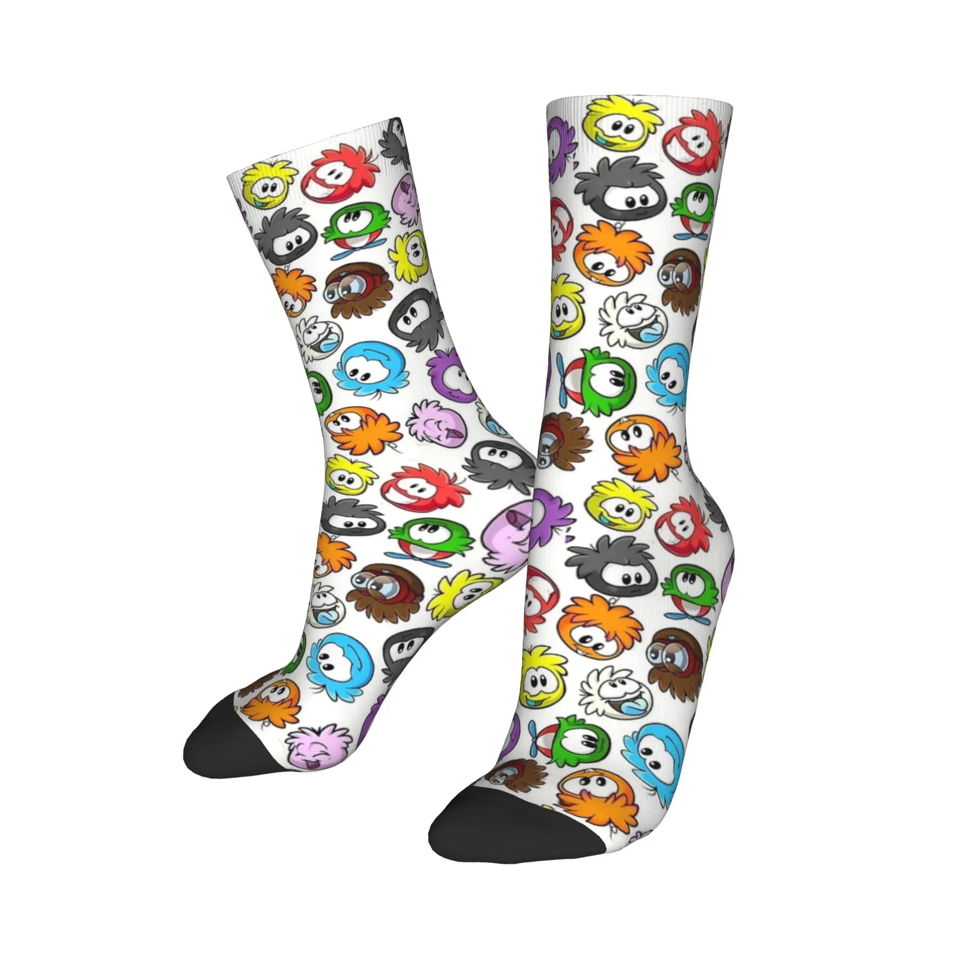 Calzini da basket Club Penguin con motivo Puffles, in poliestere, per unisex, che assorbono il sudore, nuovo stile alla moda.