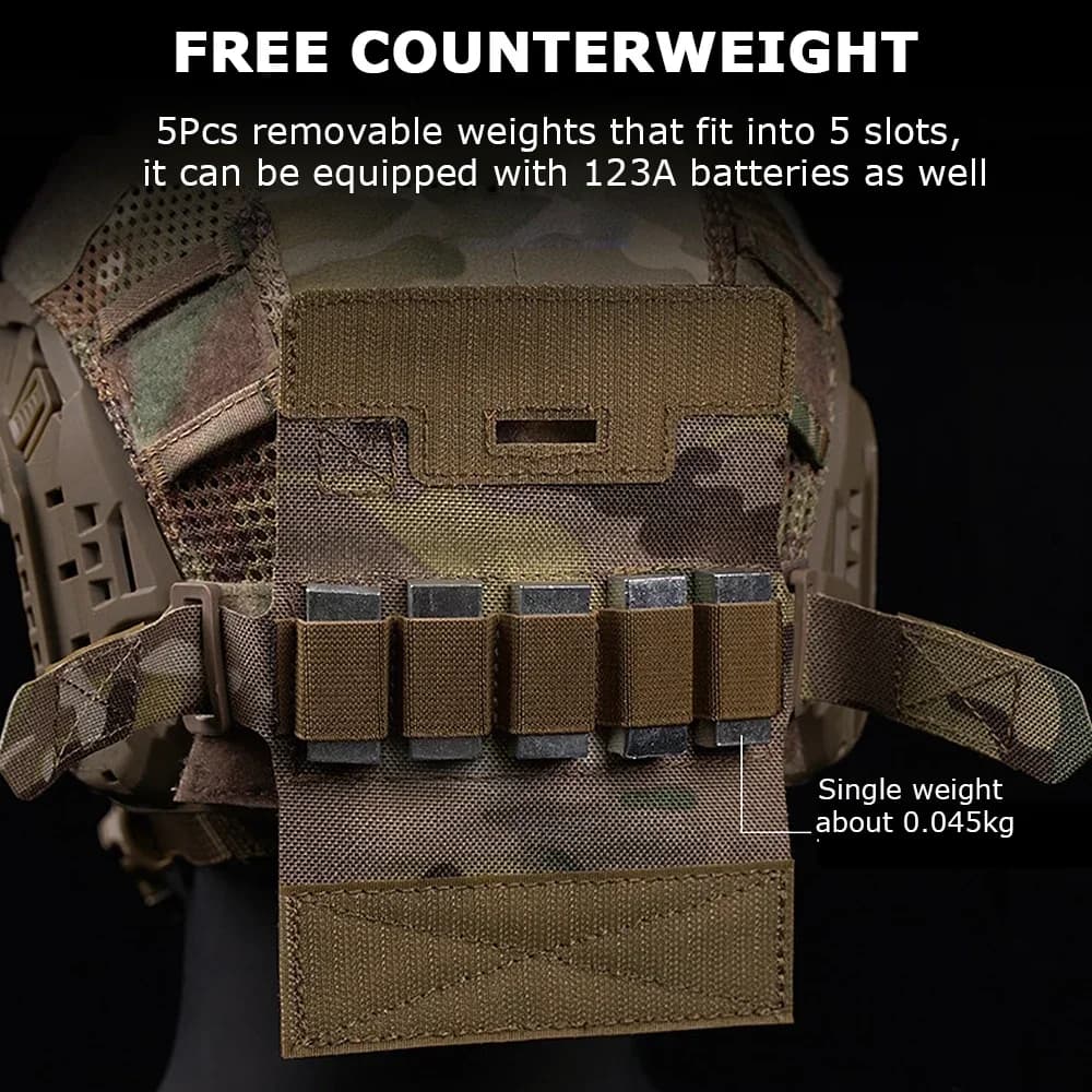 Borsa Porta Contrappesi NVG per Casco Tattico OPS-Core Fast BJ/PJ/MH, Accessorio per Airsoft