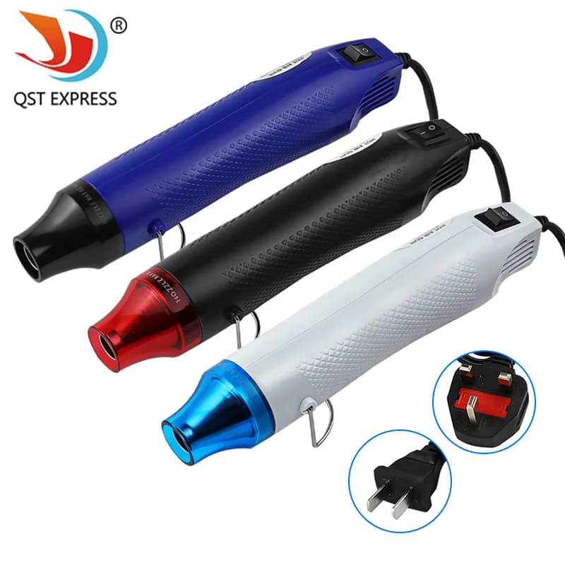300W Small Hot Air Gun UK & CN Plug 220V Handheld Heat Gun for Embossing Phone Repair