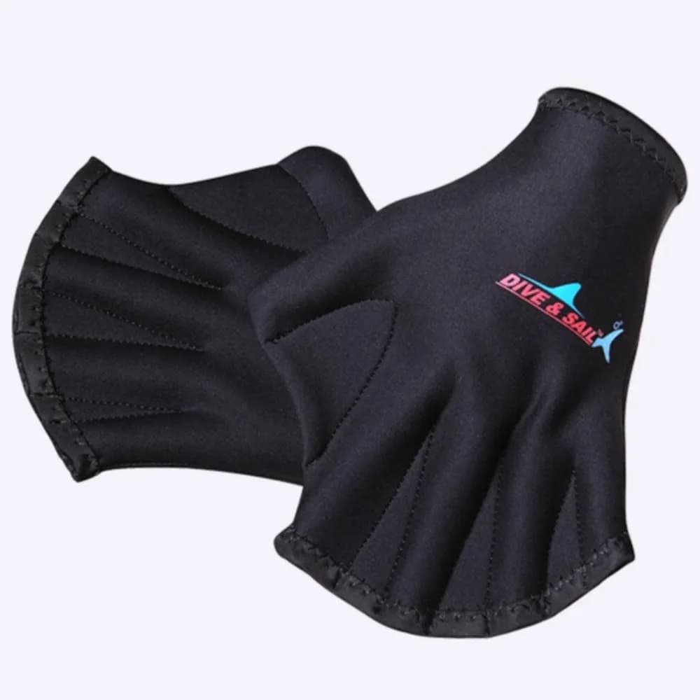 1 Paio di Guanti a Membrana da 2MM per Nuoto e Immersione, Guanti a Pinna per Allenamento e Resistenza all'Acqua