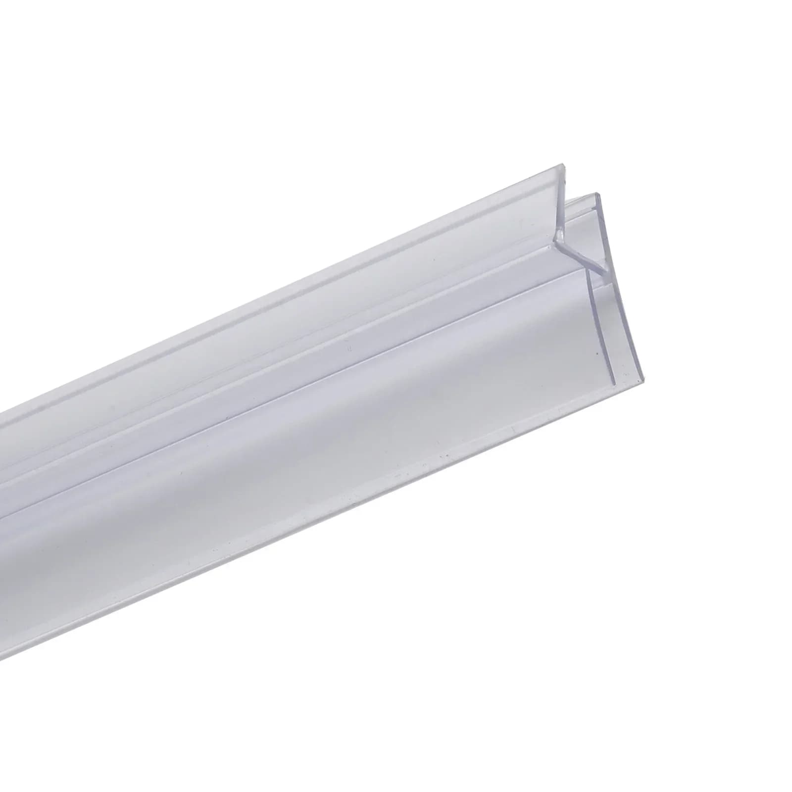 Striscia di tenuta per porta Striscia di tenuta per porta Bagno Doccia per doccia in vetro Striscia di tenuta per schermo Deflettore d'acqua trasparente 1 m (50 cm + 50 cm) PVC