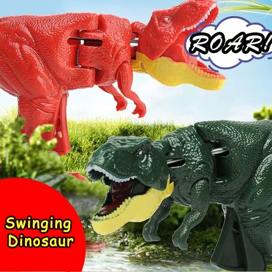 Giocattolo Dinosauro T-rex Oscillante, Dino Telescopico a Molla Creativo, Regalo di Natale Antistress per Bambini, Senza Batterie