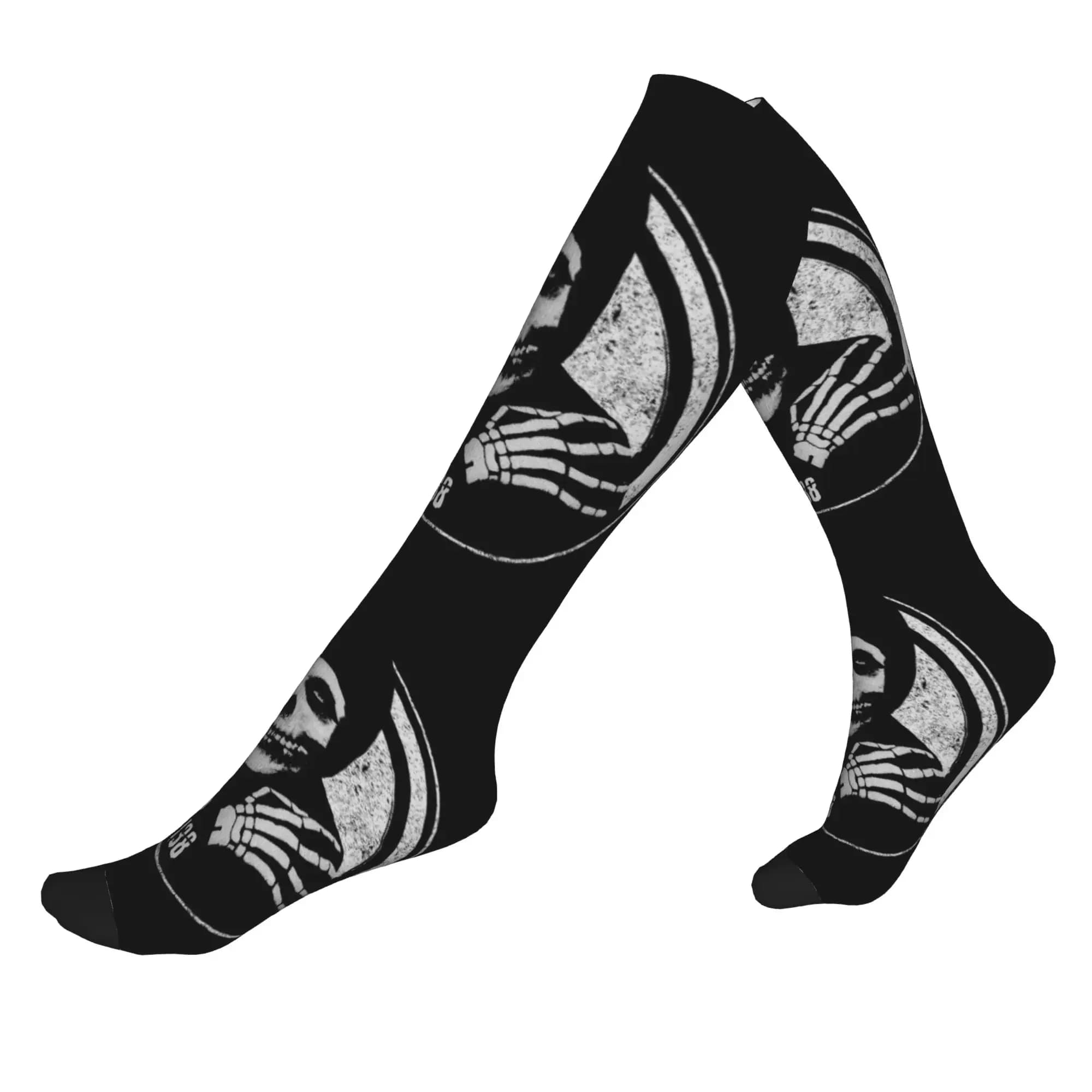 Simpatici calzini da uomo Punk Rock Band Misfits, calzini sportivi unisex traspiranti e caldi con stampa 3D