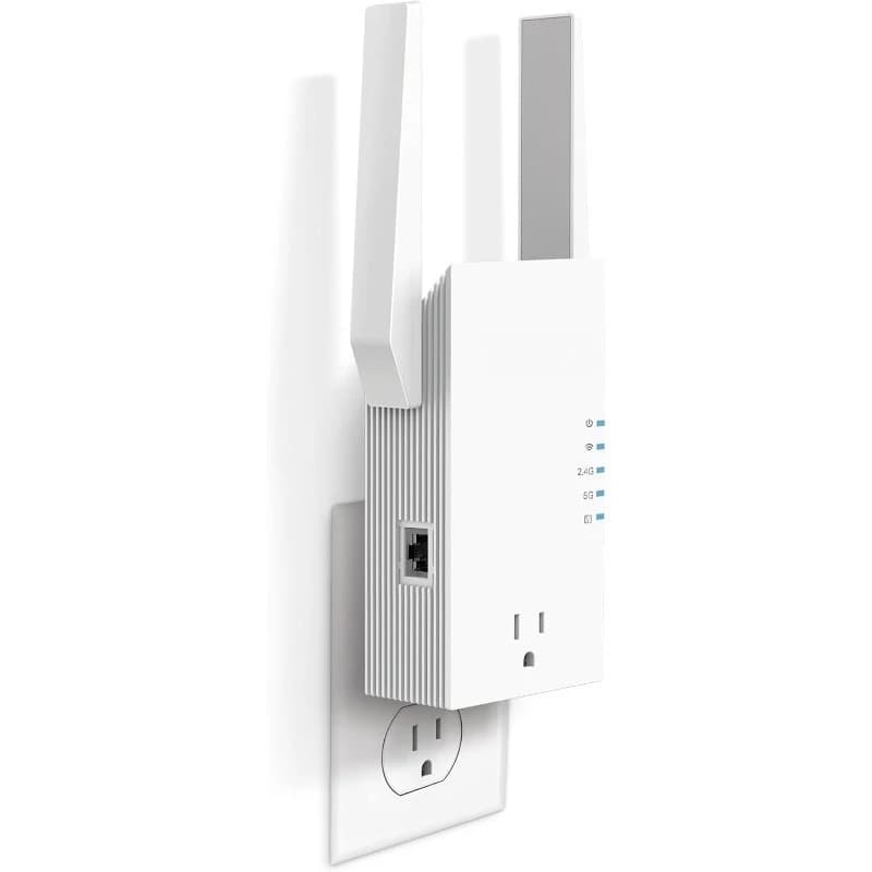 RE765X AX3000 WiFi 6 Range Extender con presa intelligente Passaggio integrato | Ripetitore wireless dual-band con porta Ethernet |