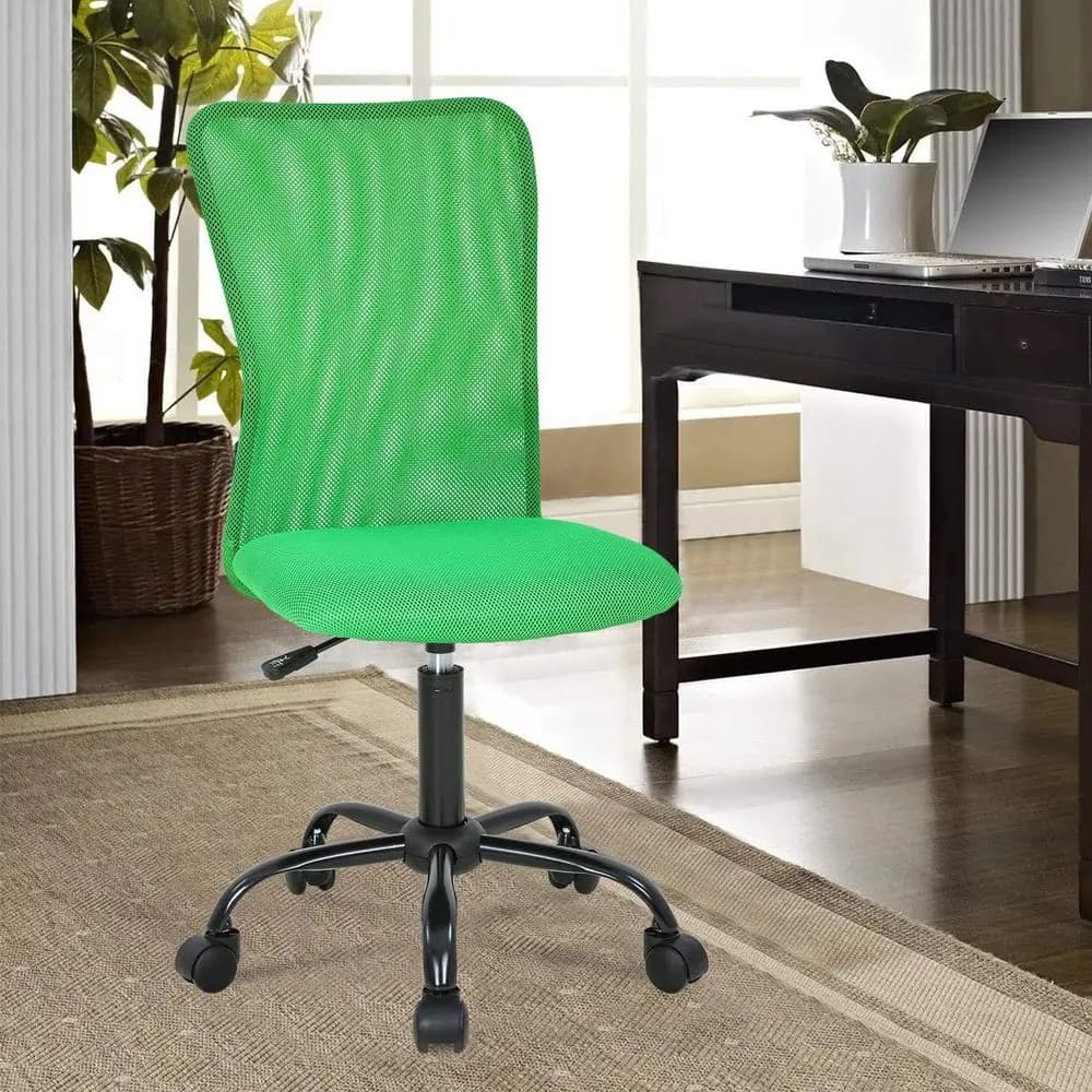 Ergonomic Mesh Gaming Chair with Lumbar Support, Swivel and Rolling for Men & Women (Green)