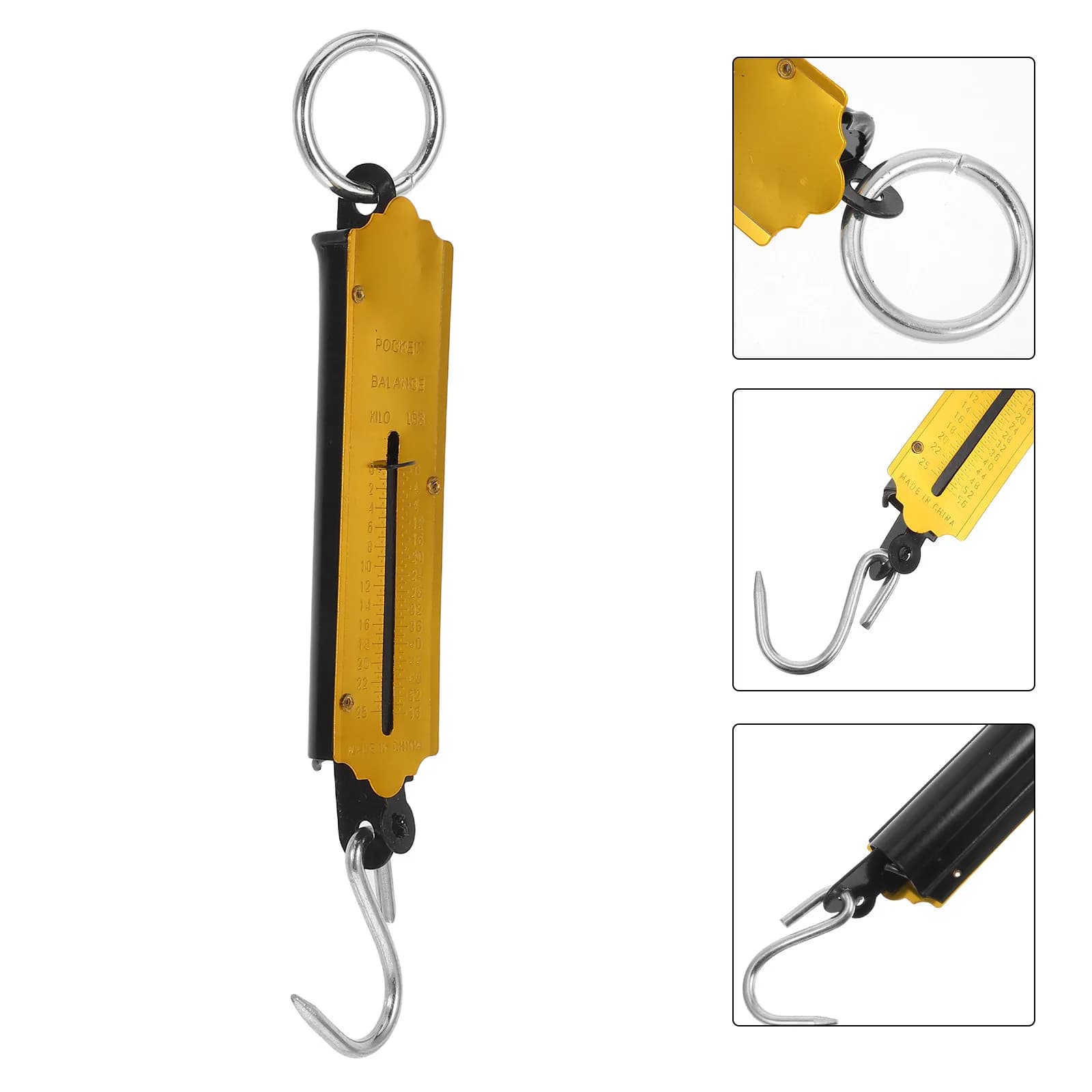 Bilancia a Molla Portatile di Precisione per Casa, Viaggio, Verdure, Pesce, Bagagli, Cucina con Gancio per Appendere
