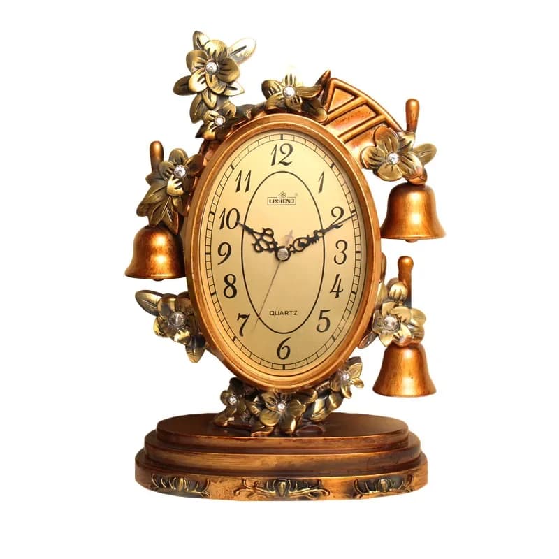 European-style table clock, living room household clock, pendulum clocks, tabletop, table ornaments,table clock, retro timepiece