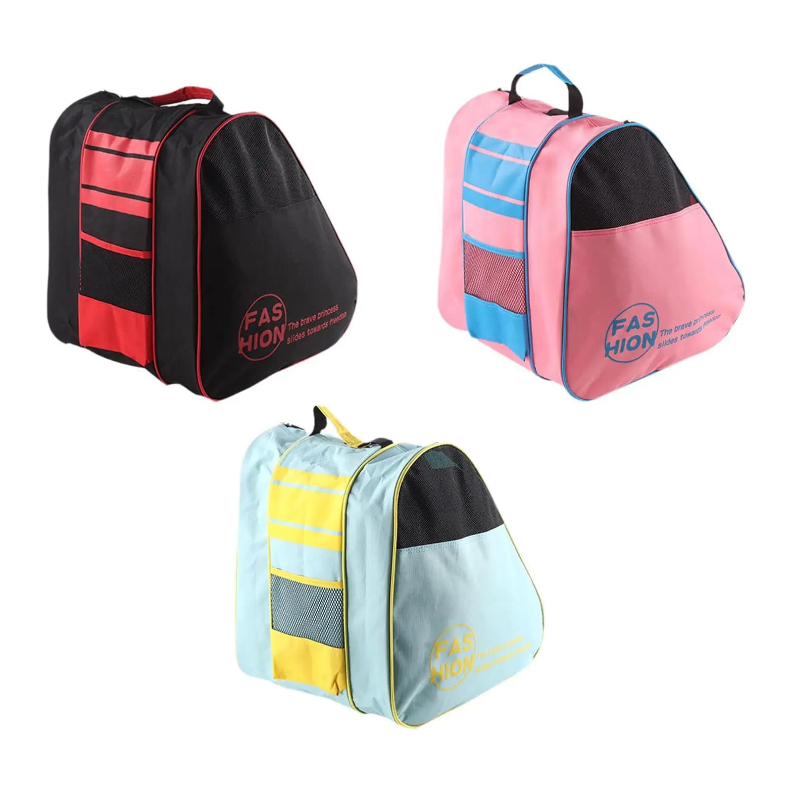 Borsa per pattini a rotelle, Porta pattini a rotelle, Grande capacità portatile, Borsa per pattinaggio su ghiaccio per bambini, Borsa per scarpe da pattinaggio in tessuto Oxford