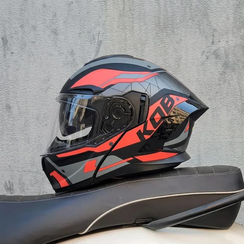3C Certified KUQIBAO Modular Flip Up Full Face Casco Moto Bluetooth Dual Visor Long Battery For Motorcycle E-Bike Adult Riders