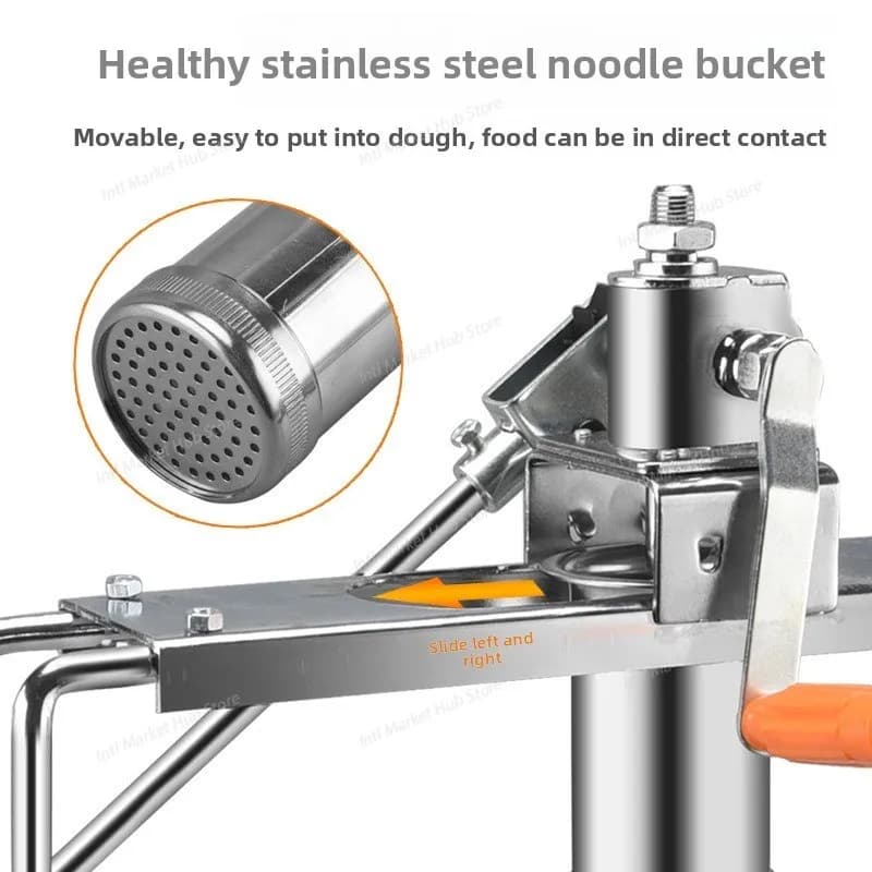 Macchina per pressa per noodle manuale commerciale in acciaio inossidabile Macchina per pressa per pasta Noddle