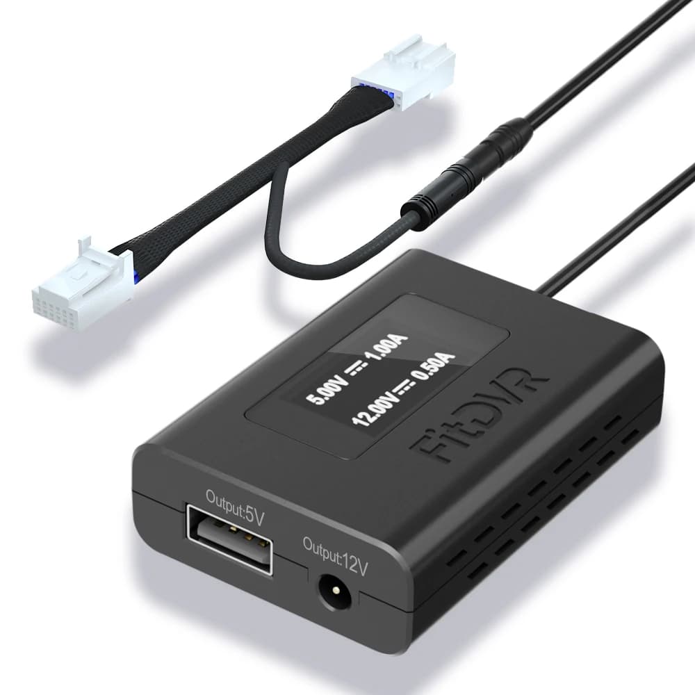 Adattatore di alimentazione per dash cam FitDVR (12 pin) per Hyundai Genesis 2015, si collega all'assistente di mantenimento della corsia, display LED, D3-065