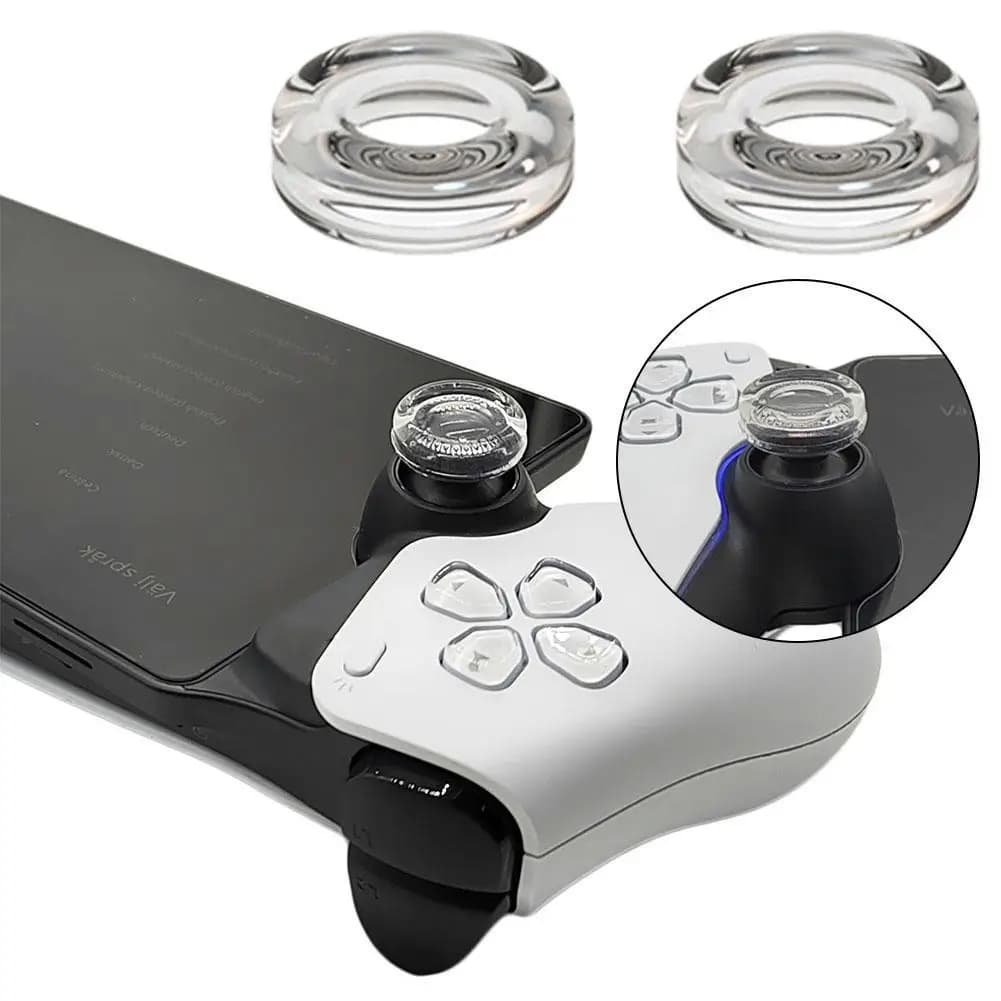 Copri-stick analogici trasparenti per controller PS5, impugnature per joystick, accessori per controller PS5